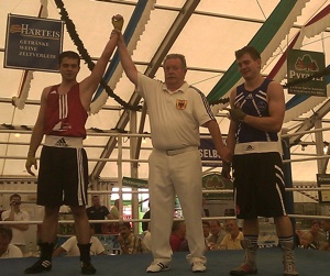 Sieger nach Punkten: David Eckert vom Boxring TSV Stein!