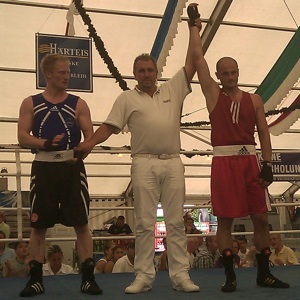 Sieger nach Punkten: Sascha Arsumanjan vom Boxring TSV Stein!