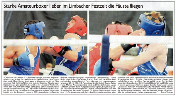 Auszug aus der Nürnberger Nachrichten vom 06.08.2012